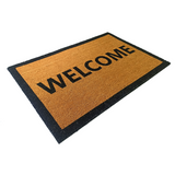 Welcome Border PVC Backed Coir Doormat - Fab Habitat , Doormats,