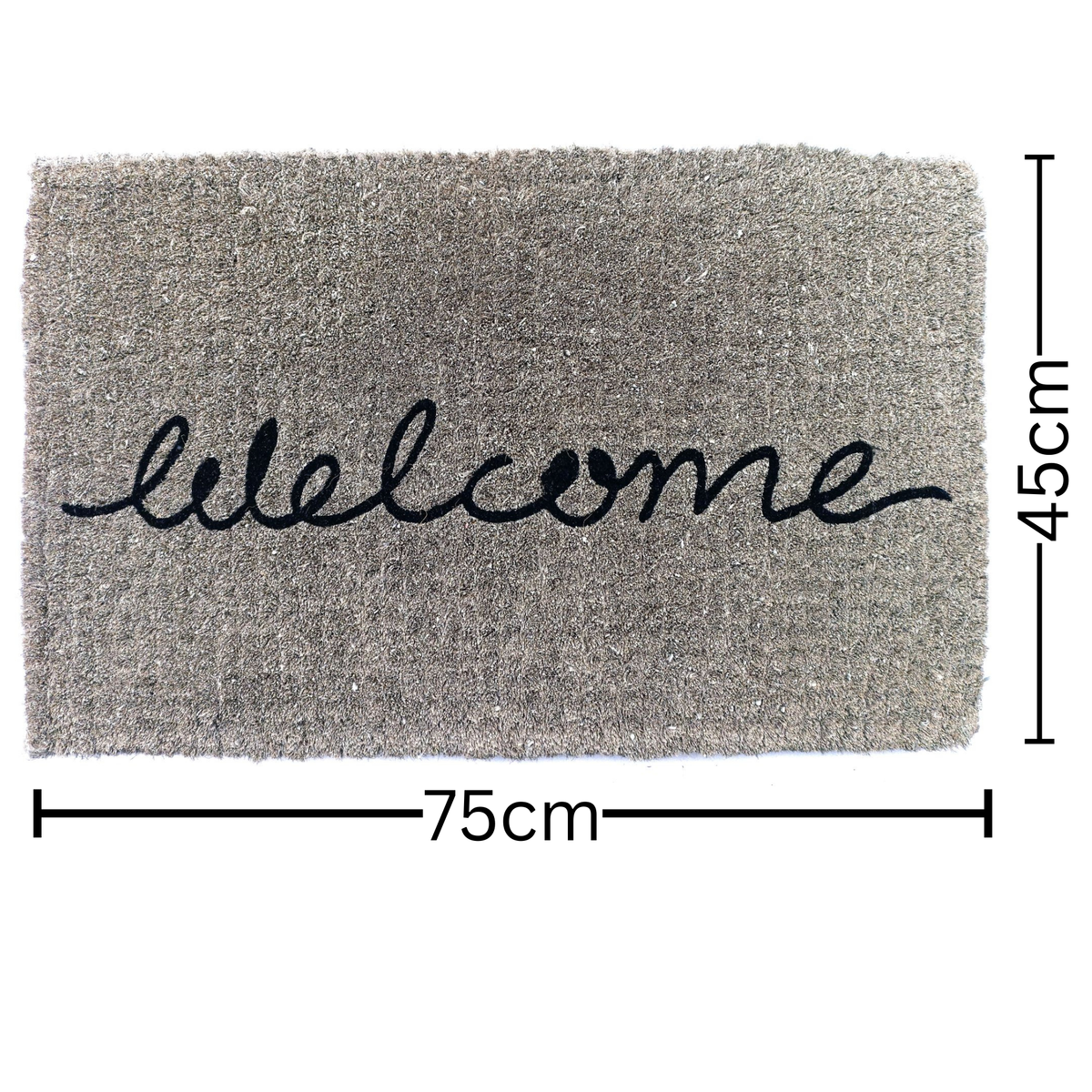 Welcome Cursive Doormat 45x75cm – Elegant Coir Entry Mat – Buy Online in Australia