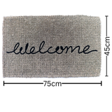 Welcome Cursive Doormat 45x75cm – Elegant Coir Entry Mat – Buy Online in Australia