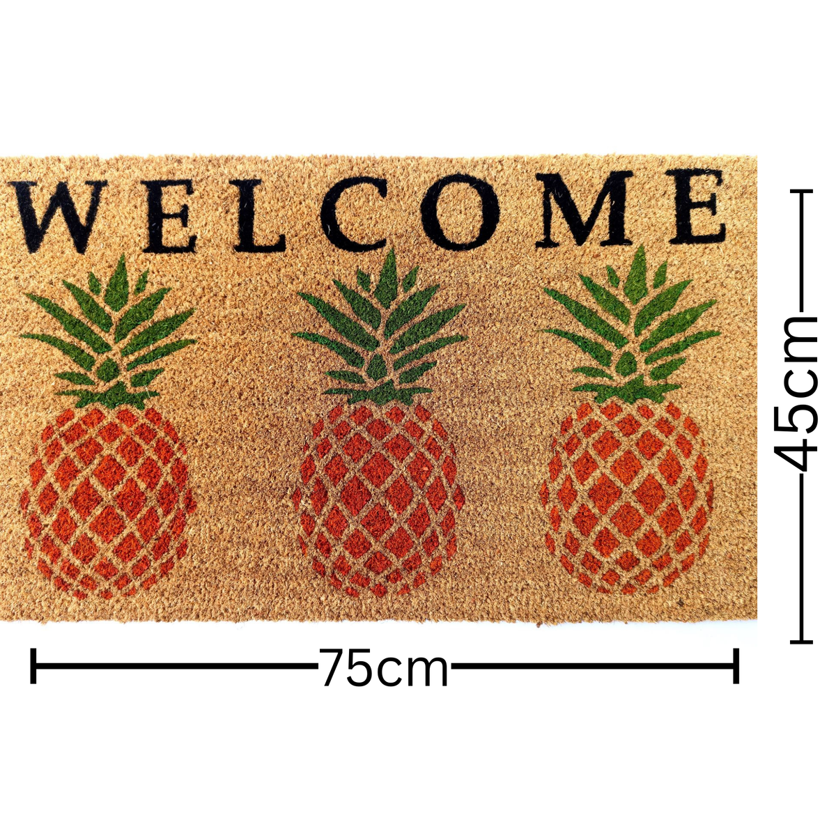 Welcome Pineapple Doormat – Available in 45x75, 60x90, 45x120 – Buy Online in Australia