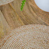 Set Of 4 Willow Natural Jute Round Placemats And Coasters - Fab Habitat , Placemats, 