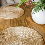 Set Of 4 Willow Natural Jute Round Placemats And Coasters - Fab Habitat , Placemats, 
