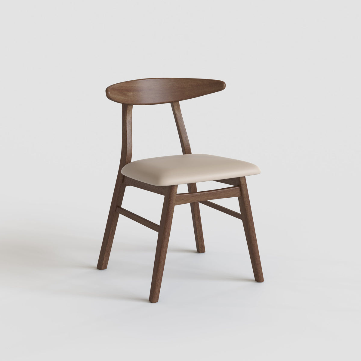 Windsor walnut dining chairs set of 2 with beige seat – Buy online in Australia