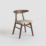 Windsor walnut dining chairs set of 2 with beige seat – Buy online in Australia