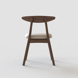 Close-up of Windsor dining chair – beige cushion and walnut finish – 45x50x85 cm – buy online in Australia