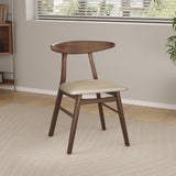 Set of 2 Windsor beige and walnut dining chairs – Buy stylish dining furniture in Australia
