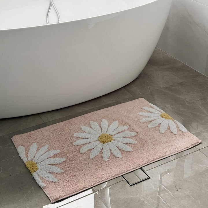 50x80cm Woodcliff Pink 100% Bathroom Mats