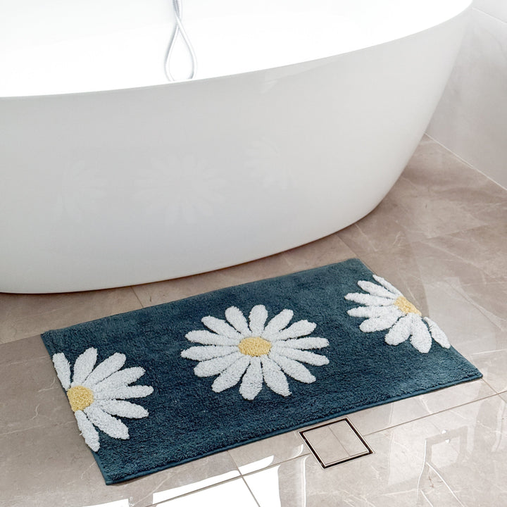 Woodcliff teal bath mat – soft and absorbent cotton – 50x80 cm bathroom mat – buy online in Australia