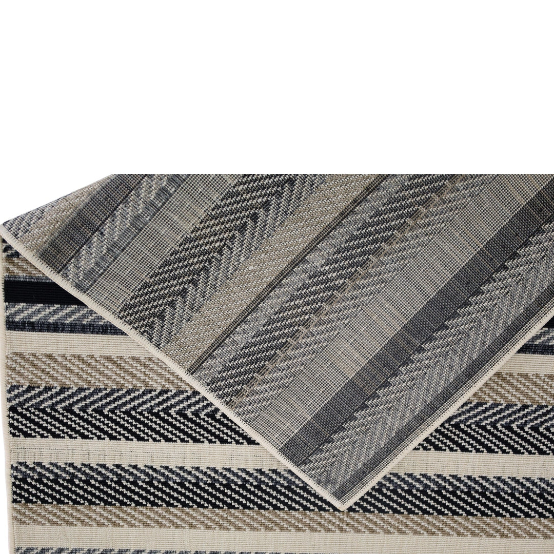 Zahra rug in natural outdoor setting – 180x270cm size, plastic and washable, buy online in Australia