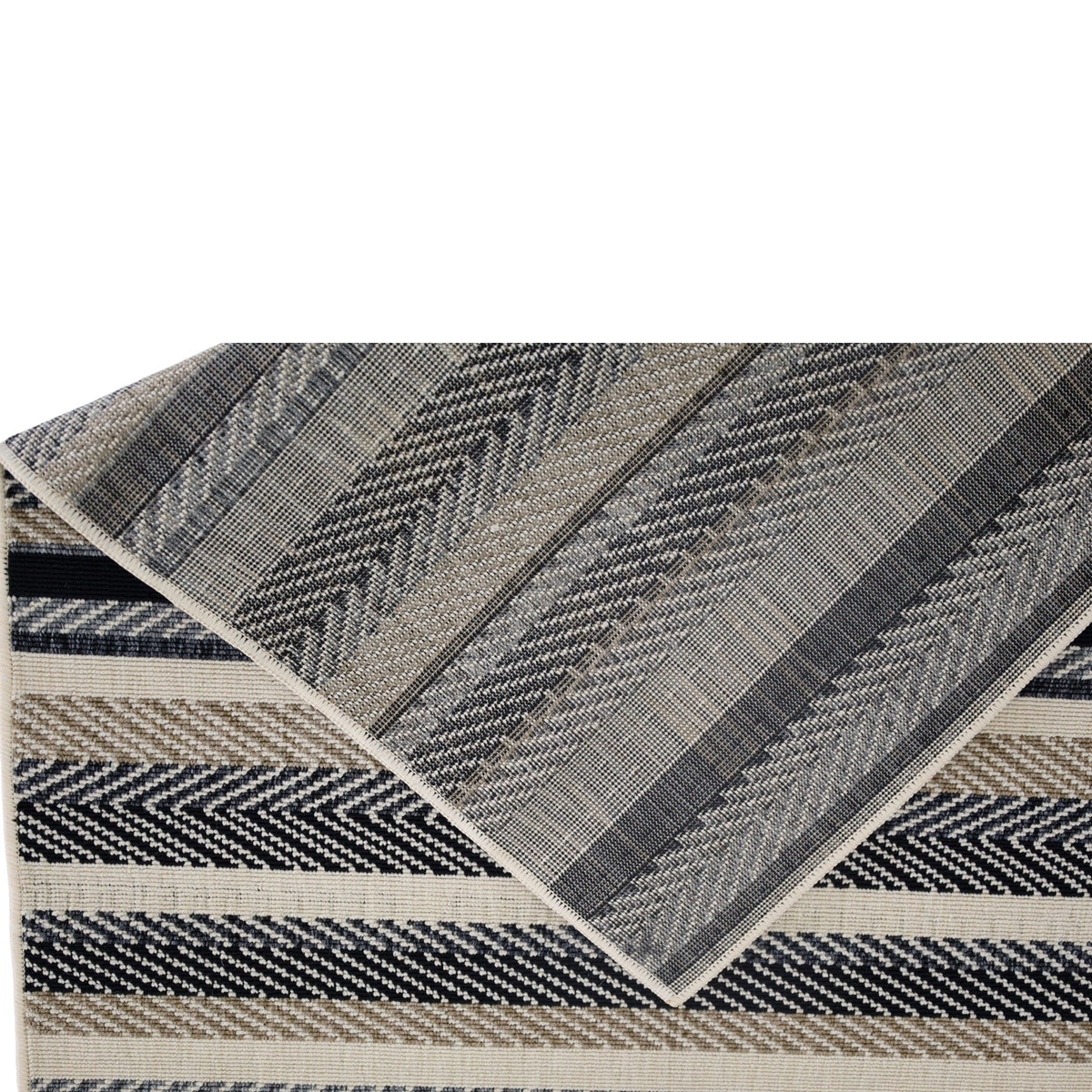 Zahra rug in natural outdoor setting – 180x270cm size, plastic and washable, buy online in Australia