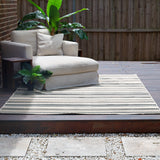 Zahra plastic floor rug on wooden deck – tribal pattern, 180x270cm, buy online in Australia