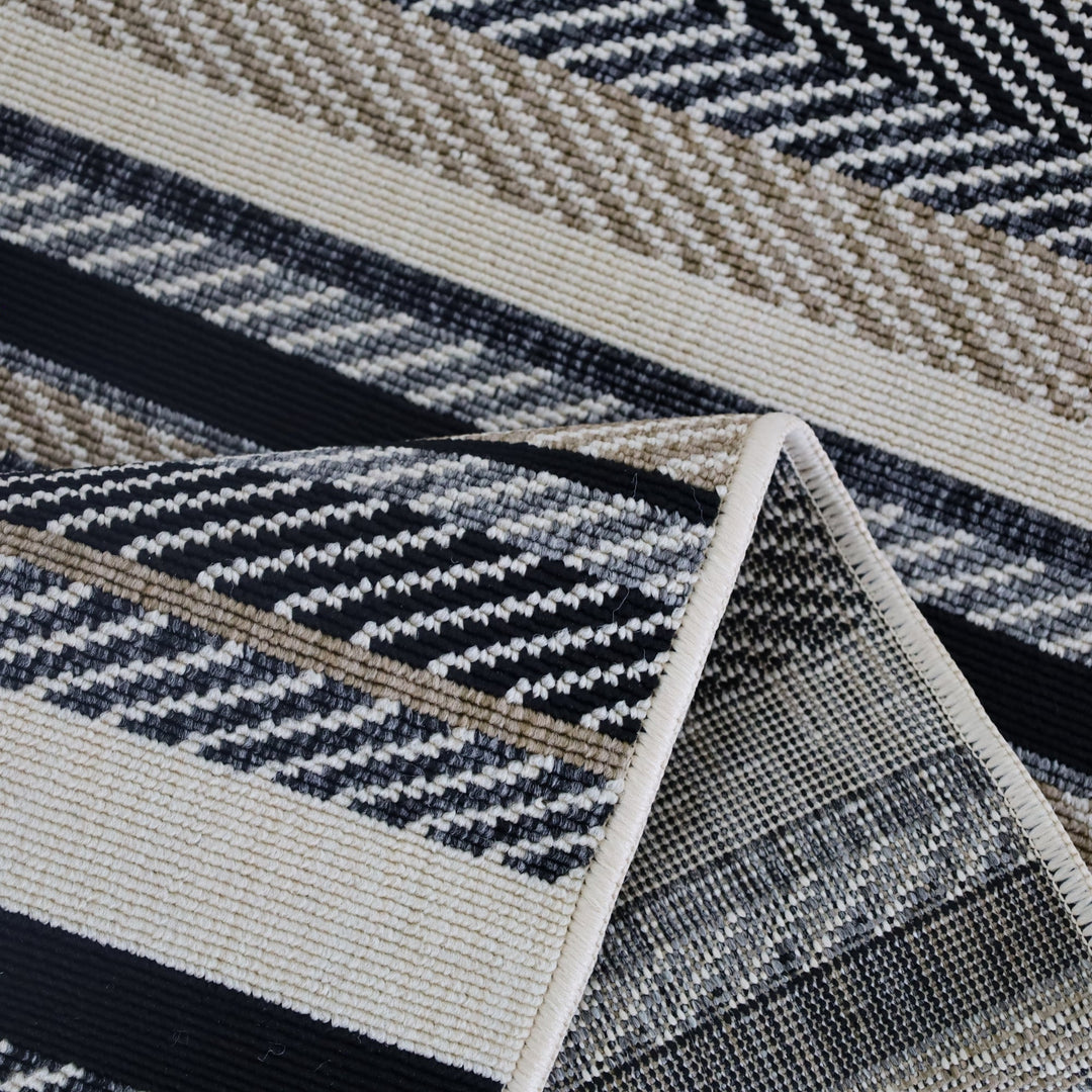 Zahra plastic tribal rug styled on verandah – 180x270cm, buy online in Australia