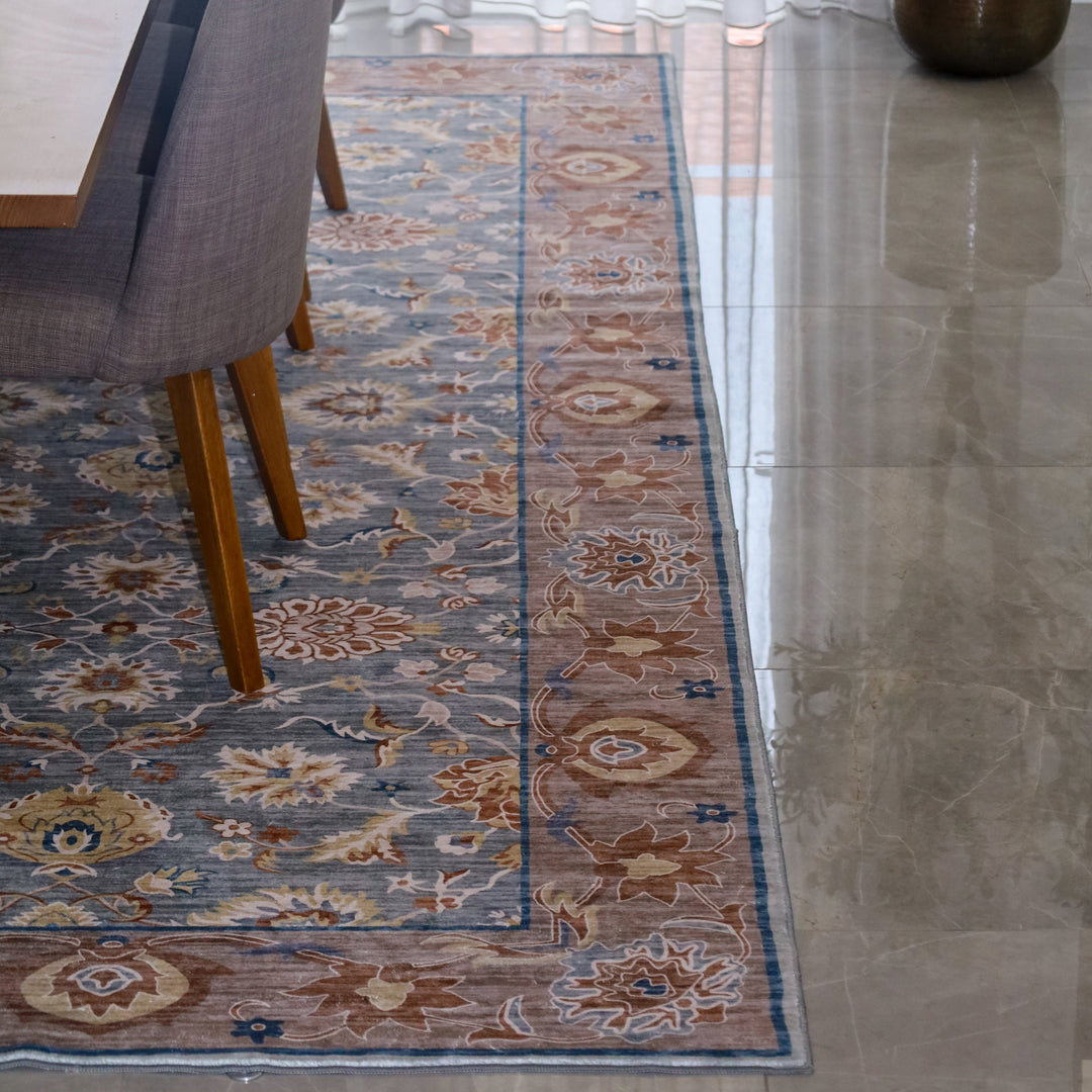 Zayn washable rug front angle view – modern earth-tone design – 150x210 cm – buy online in Australia