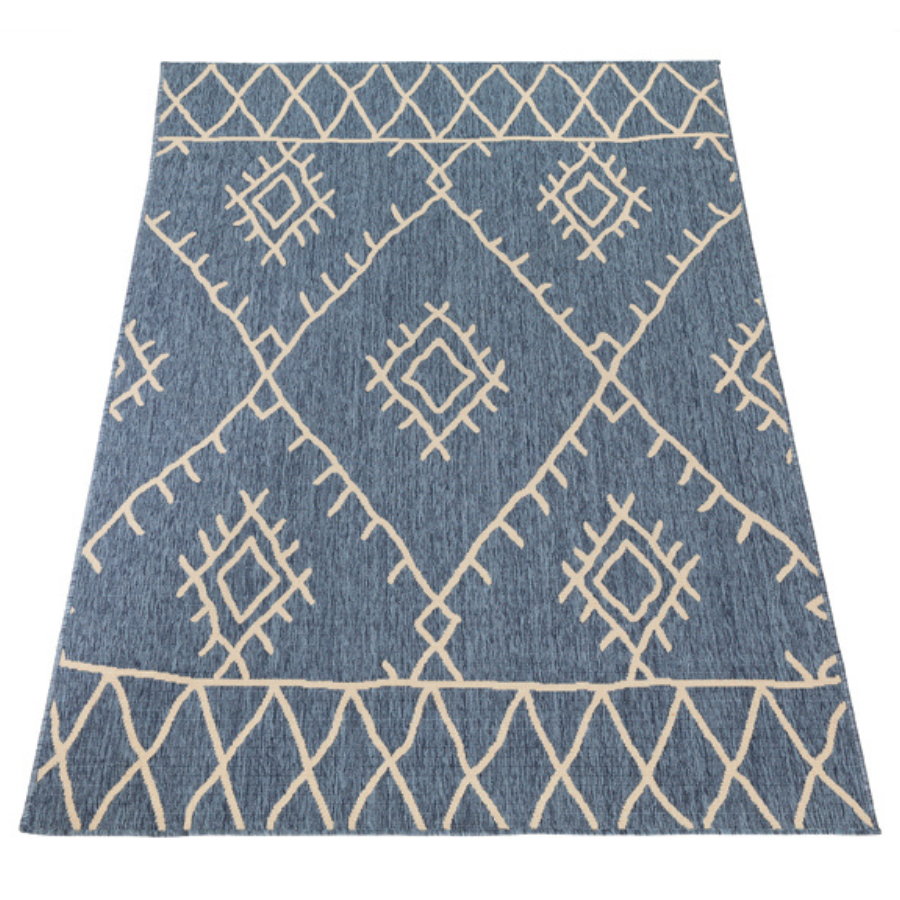 Agatti Tribal Outdoor Large Blue Rug - Fab Habitat , Outdoor Rugs, 