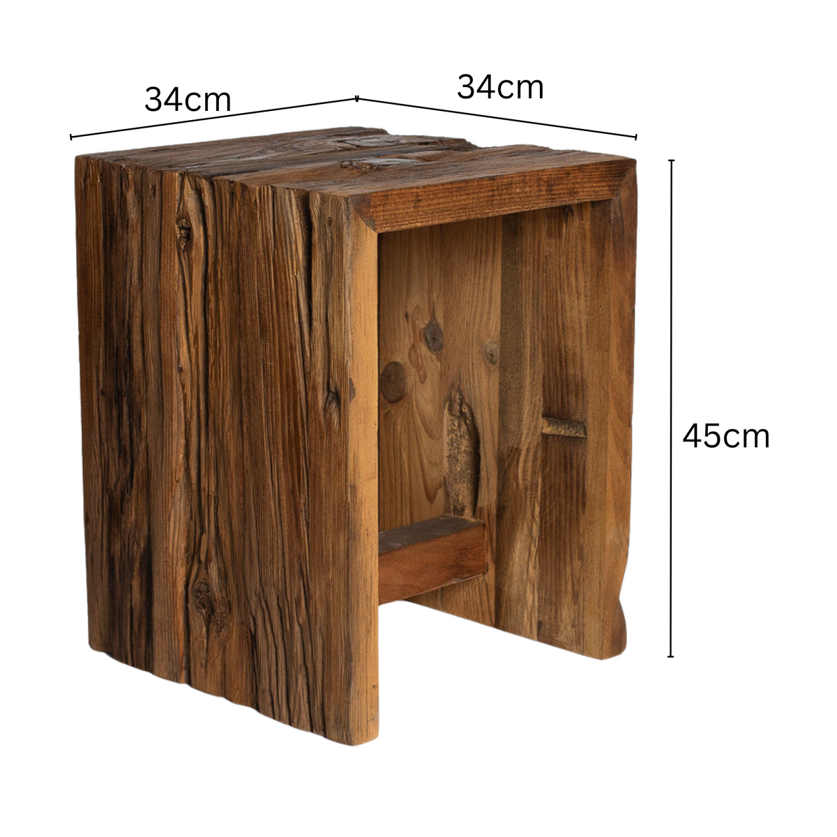 Amelia side table in natural mango wood – sleek and compact design, buy online in Australia