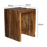 Amelia side table in natural mango wood – sleek and compact design, buy online in Australia