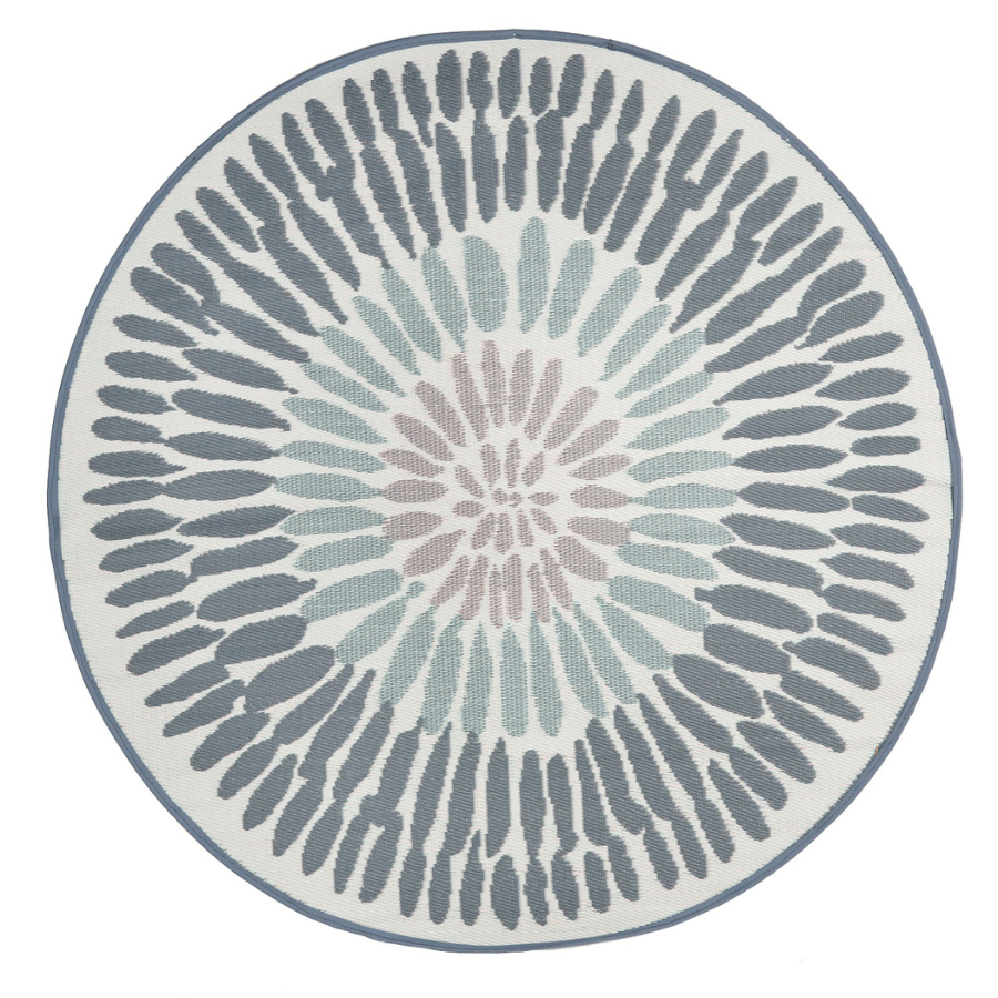 Azores Recycled Plastic Round Outdoor Rug - Fab Habitat , Recycled Plastic Rugs & Mats, 