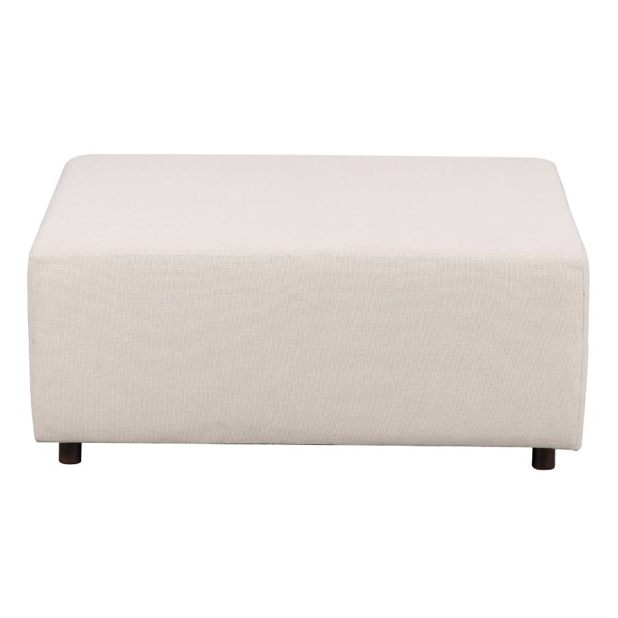 Celeste Beige Upholstered Ottoman - Benches Fab Habitat