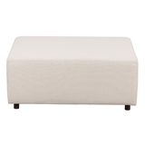 Celeste Beige Upholstered Ottoman - Benches Fab Habitat