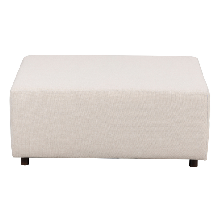 Celeste Beige Upholstered Ottoman - Benches Fab Habitat