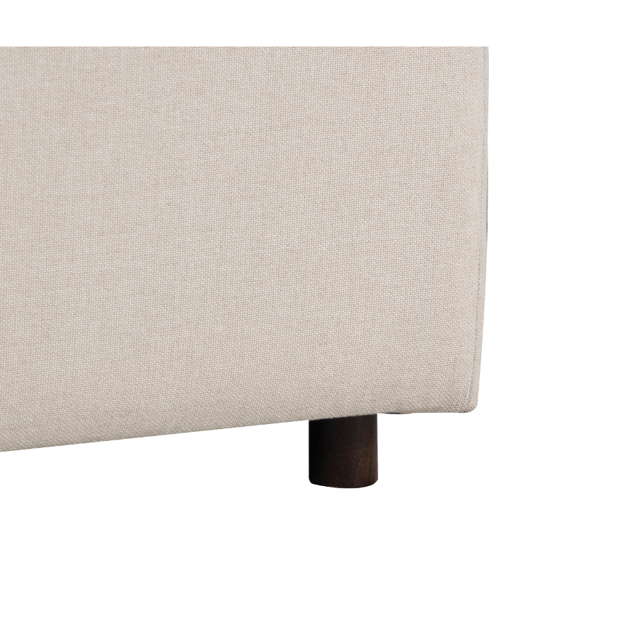 Celeste Beige Upholstered Ottoman - Benches Fab Habitat