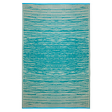 Brooklyn Teal and White Modern Reversible Outdoor Large Rug - Fab Habitat , Recycled Plastic Rugs & Mats, 