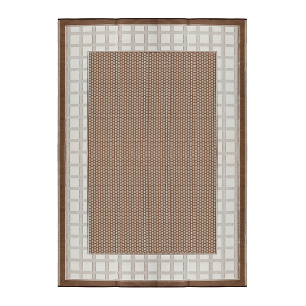 Europa Chestnut Brown And White Foldable Waterproof Large Camping Mat - 270x270 Cm - Camping Mats Fab Habitat