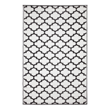 Tangier Black & White Square Trellis Pattern Foldable Waterproof Large Camping Mat - 270x270 CM - Camping Mats Fab Habitat