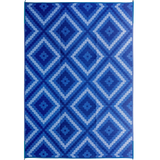 Blue Diamond Pattern Foldable Waterproof Large Camping Mat - 270x360 CM - Camping Mats Fab Habitat