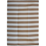 Brittany Beige & White Stripes Foldable Waterproof Large Camping Mat - 270x360 CM - Camping Mats Fab Habitat