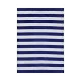 Brittany Blue & White Stripes Foldable Waterproof Large Camping Mat - 270x360 CM - Camping Mats Fab Habitat
