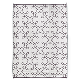 Syracuse Black & White Floral Pattern Foldable Waterproof Large Camping Mat - 270x360 cm - Camping Mats Fab Habitat