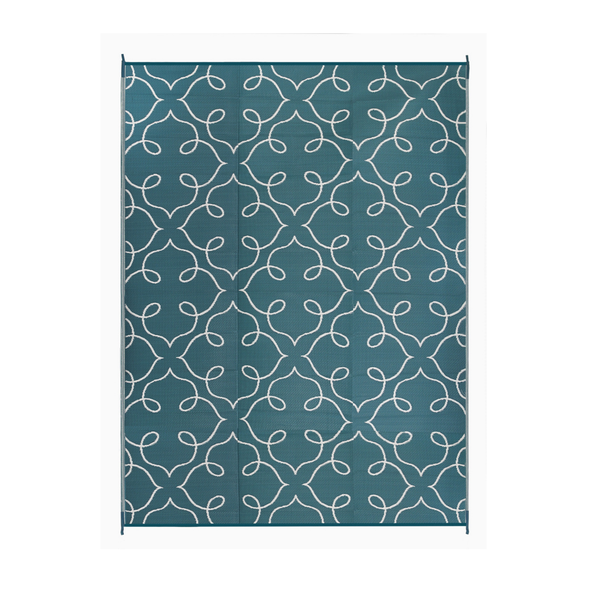 Syracuse Sea Green Floral Pattern Foldable Waterproof Large Camping Mat - 270x360 CM - Camping Mats Fab Habitat