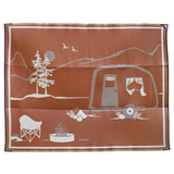 Campsite Beige & Brown Foldable Waterproof Large Camping Mat - 270x360 CM - Fab Habitat , Camping Mats, 