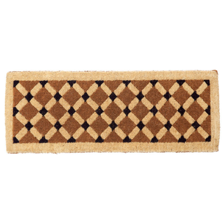 Mahi Diamond Geometrical Two Toned Thick Long Doormat - Doormats Fab Habitat