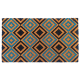 New Diamonds PVC Backed Long Coir Doormat - Doormats Fab Habitat