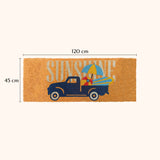 Sunshine PVC Backed Multicolour Long Coir Doormat - Doormats Fab Habitat