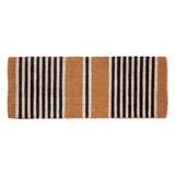 Nui Striped Coastal Coir Extra Long Front Door Mat - Doormats Fab Habitat