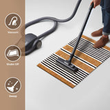 Nui Striped Coastal Coir Extra Long Front Door Mat - Doormats Fab Habitat