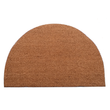 Nubra Natural Plain Half Round PVC Backed Coir Doormat - Doormats Fab Habitat