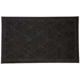 Ellora Charcoal Black Thin Polypropylene Doormat - Doormats Fab Habitat