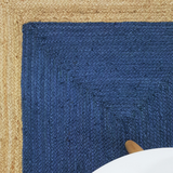 Phoenix Indigo Blue Jute Area Rug - Jute Rug Fab Habitat