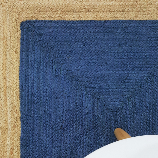 Phoenix Indigo Blue Jute Area Rug - Jute Rug Fab Habitat