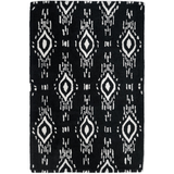 Surah Black and White Tribal P.E.T Indoor Area Rug - Outdoor Rugs Fab Habitat
