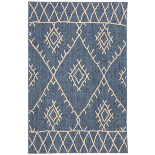 Agatti Tribal Outdoor Large Blue Rug - Outdoor Rugs Fab Habitat