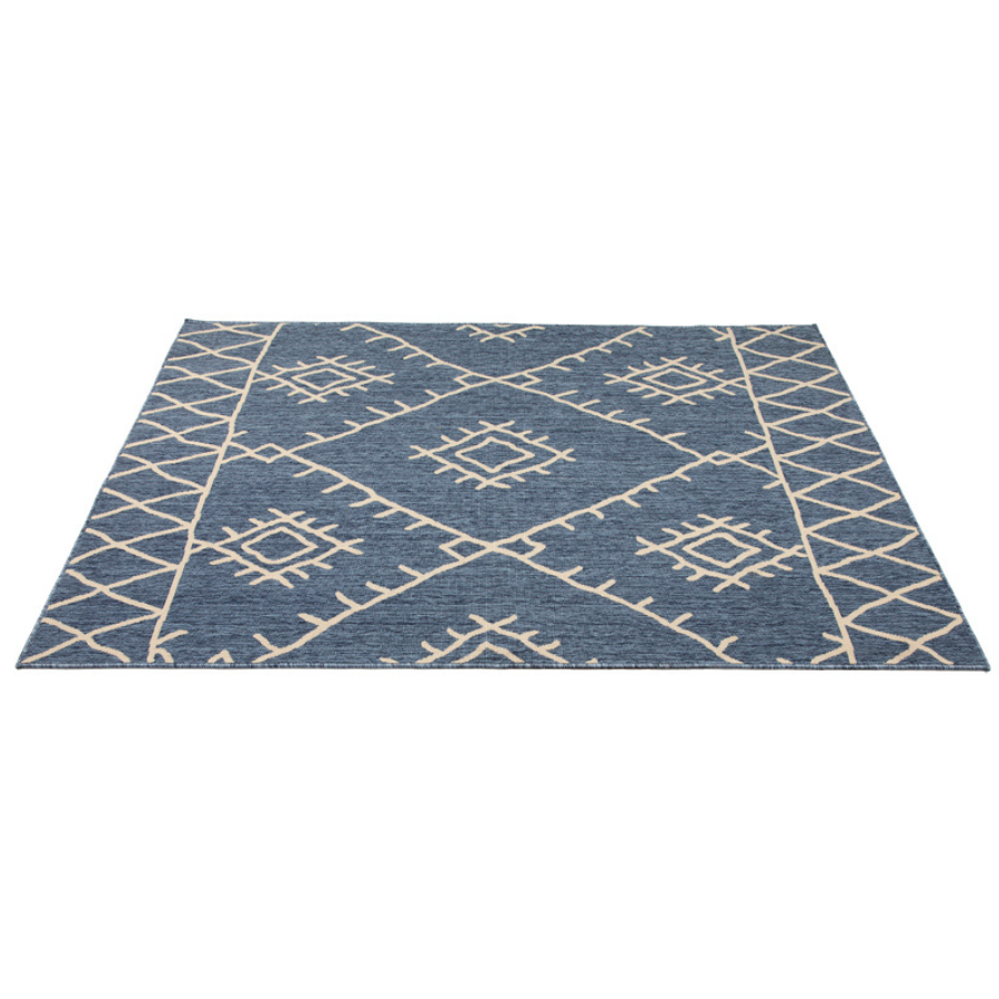 Agatti Tribal Outdoor Large Blue Rug - Outdoor Rugs Fab Habitat