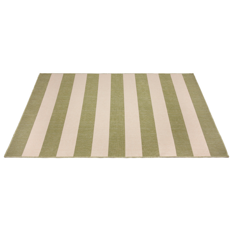 Nyoma Lime Striped Outdoor Large Rug - Outdoor Rugs Fab Habitat