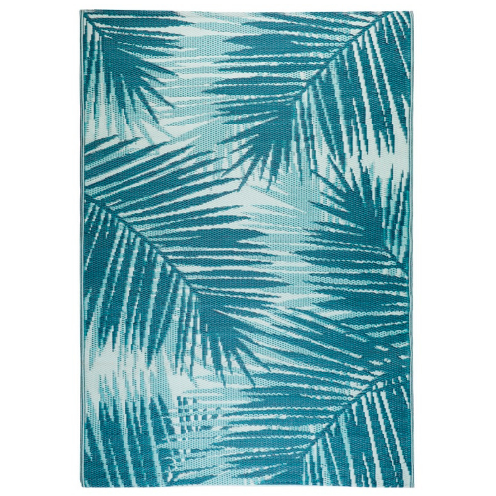 Botanica Recycled Plastic Large Blue Floor Rug - Recycled Plastic Rugs & Mats Fab Habitat