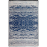 Brooklyn Navy and White Modern Recycled Plastic Large Carpet - Recycled Plastic Rugs & Mats Fab Habitat