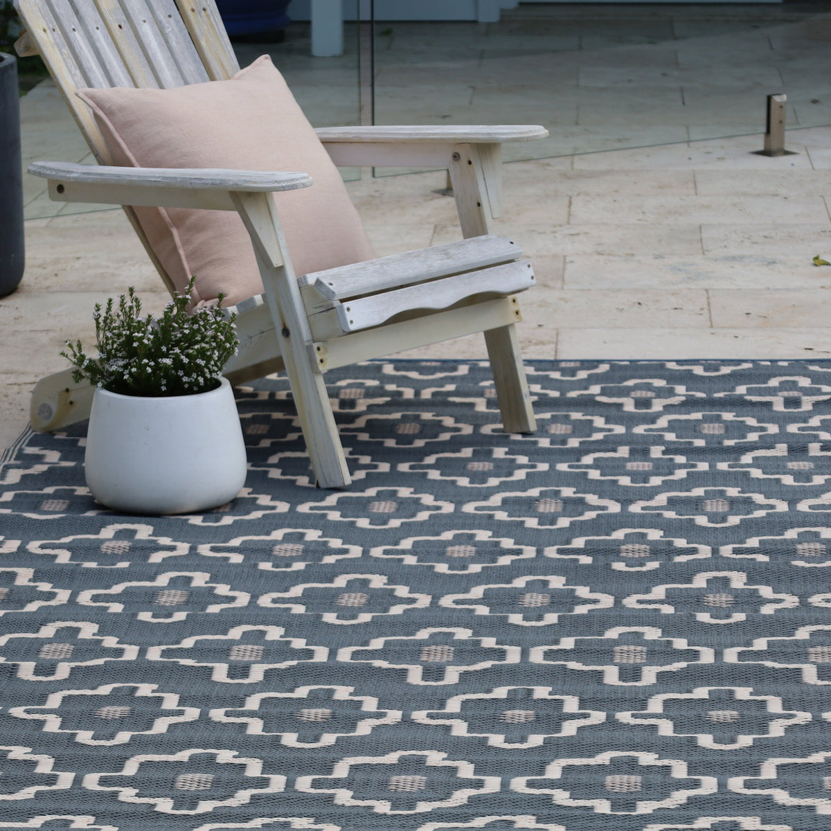 Copenhagen Modern Recycled Plastic Reversible Large Rug - Recycled Plastic Rugs & Mats Fab Habitat